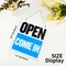 BAZIC Clock Sign "WILL RETURN" w/ "OPEN" sign on back 7.5" X 9"